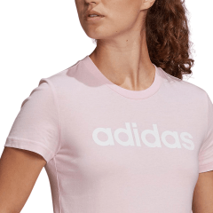 Camiseta Adidas GL0771 Logo Linear T-Shirts Algodão Rosa