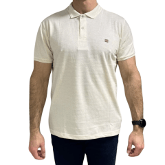 Camiseta Oyhan 46P1205 Regular Fit Tecido Linho Natural