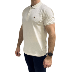 Camiseta Oyhan 46P1205 Regular Fit Tecido Linho Natural
