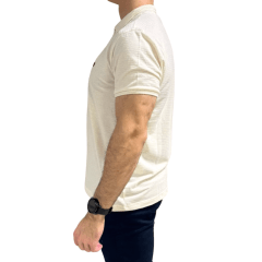 Camiseta Oyhan 46P1205 Regular Fit Tecido Linho Natural