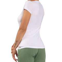 Camiseta Praxis V25159 Visco Lycra Stretch Premium Branco