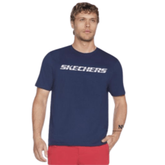 Camiseta Skechers TS72 StrikeThrough Tee Algodão