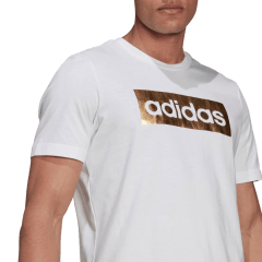 Camiseta Adidas GS6281 100% Algodão com Logo Metalizado