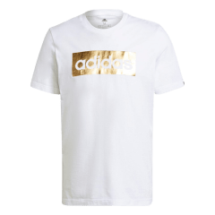 Camiseta Adidas GS6281 100% Algodão com Logo Metalizado