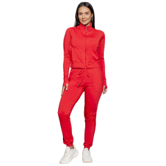 Casaco Run More 14274 Tecido Thermo com Gola Vermelho