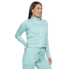 Casaco Run More 14274 Tecido Thermo Verde Claro