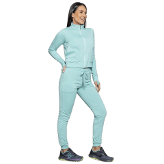 Casaco Run More 14274 Tecido Thermo Verde Claro