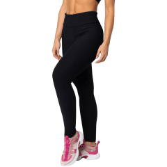 Legging Praxis 1011 V25114 Tecido Stretch Canelado Preto