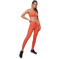 Legging Rosa Tatuada 1002302 Hyper com Fita Terracota