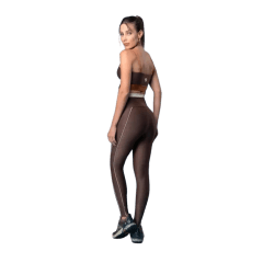 Legging Rosa Tatuada 1063802 Starshine com Vivo Color Café