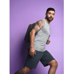 Regata Praxis V23134 Tecido Diklatex Dry Mescla Cinza