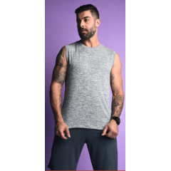 Regata Praxis V23134 Tecido Diklatex Dry Mescla Cinza