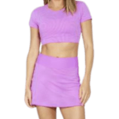 Saia Short Run More 18197 Tecido Max Fresh Roxo